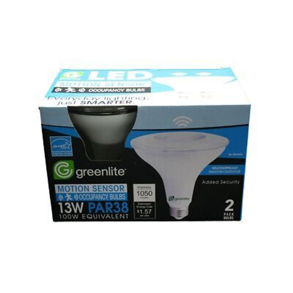 2 Pack LED Motion Sensor Light Bulbs 13W 3000k 100 Watt Equivalent 1050 LUMEN